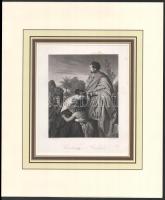 Max Adamo (1837-1901) után, Tobias Bauer metszése: Corolianus (Shakespeare illusztráció). Acélmetszet, papír, jelzett a metszeten, paszpartuban, lap széle kissé foltos,15x12,5 cm