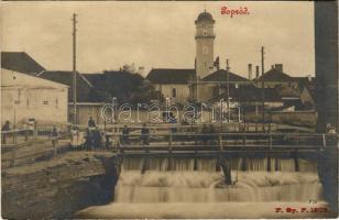 Poprád (Magas-Tátra, Vysoké Tatry), részlet a gátnál, sírkő raktár / dam, tombstone warehouse. F.Gy.F. 1903. photo