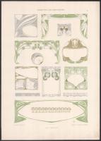 cca 1900-1910 Dekorative Vorbilder, 20 db szecessziós, historizáló és egyéb ornamentikával, illusztr...