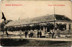 1912 Rezsőháza, Rudolfsgnad, Knicanin; Varga János kereskedése / shop (fa)