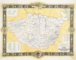 A magyar állam nyomdászat-történelmi térképe, tervezte: Fritinger Károly, modern reprint, 60x78 cm