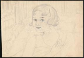 Orbán jelzéssel: Vázlatfüzet 26 db rajzzal, többségében portré,. Többségében ceruza, papír, lapok la...