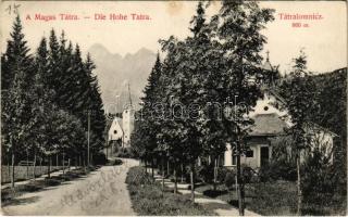1916 Tátralomnic, Tatranská Lomnica ( Magas-Tátra, Vysoké Tatry); kápolna. Kuszmann Gyula kiadása / chapel (EK)