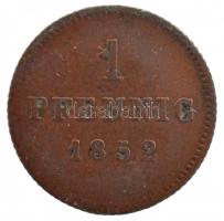 Német Államok / Bajorország 1852. 1pf Cu T:2- German States / Bavaria 1852. 1 Pfennig Cu C:VF Krause KM#797.2