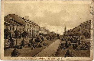 1915 Eperjes, Presov; Fő utca / main street (Rb)
