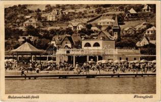 1942 Balatonalmádi-fürdő, fövenyfürdő, strand, villák