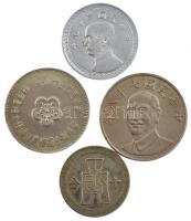 Kínai Köztársaság 1940. 10f Cu-Ni + Tajvan 1950. 2J Al + 1969. 1$ Cu-Ni F.A.O. forgalmi emlékérme + 1989. 10$ Cu-Ni T:2,2- patina Republic of China 1940. 10 Fen Cu-Ni + Taiwan 1950. 2 Jiao Al + 1969. 1 New Dollar Cu-Ni F.A.O. circulating commemorative coin + 1989. 10 New Dollars Cu-Ni C:XF,VF patina