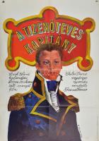1977 Máté András (1921-2000): A tizenötéves kapitány, filmplakát, Offset és Játékkártya Ny., 2720 pld., hajtva, kis szakadással, 81x57 cm