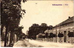 Budapest XV. Rákospalota, Fő út villamos. Vasúti levelezőlapárusítás 641.