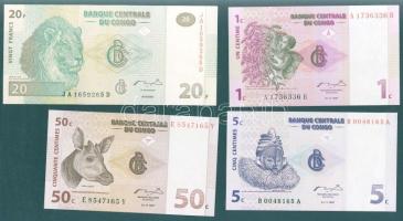 Kongó 1997-2003. 8 klf bankjegy T:I
