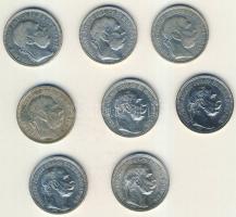 1893-1916. 1K Ag (8x) mind klf évszámmal T:2/3,3