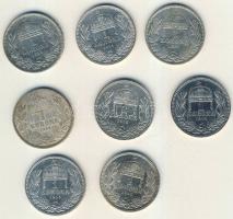 1893-1916. 1K Ag (8x) mind klf évszámmal T:2/3,3