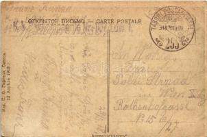 1918 Odessa, Odesa; Hafen / port, steamship + "K.u.K. Baukompagnie Nr. 107/1. dw." (EK)