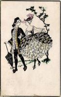 1921 Szecessziós pár / Art Nouveau couple. Wico 539.
