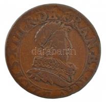 Franciaország 1631E Double Tournois (2d) Cu "XIII. Lajos" (3,36g) T:3 France 1631E Double ...