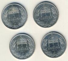 1914-1915. 1K Ag (4x) 2klf évszámmal T:2/3,3