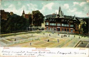 1906 Brassó, Kronstadt, Brasov; Eislauf und Tennisplatz / Korcsolya és teniszpálya. Wilh. Hiemesch / ice skate rink and tennis courts (EK)