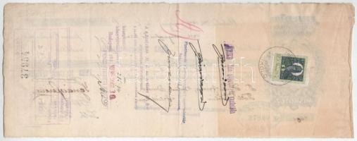 Miskolc 1931. "Fried-féle Gépgyár és Vasöntöde Miskolcz" kitöltött váltója 1000P-ről, bély...