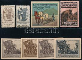 1908-1914. 30 db német levélzáró 3 db stecklapon