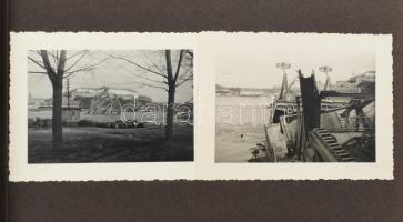 1941 Harctéri rombolások Újvidéken és környékén, a péterváradi híd romjai, civil halottak az újvidék...