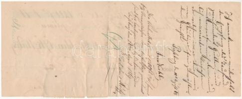 Lviv (Lemberg) 1868. Kitöltött váltó 1200G-ről, illetékbélyegekkel T:III