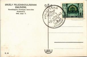 1940 Kolozsvár, Cluj; bevonulás / entry of the Hungarian troops + "1940 Kolozsvár visszatért&qu...