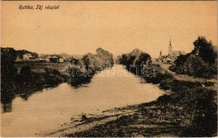 Ruttka, Vrútky; táj részlet, folyó. Vasúti levelezőlapárusítás 20. 1918 / river