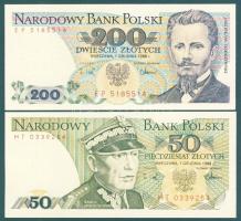 Lengyelország 6 klf bankjegy T:I