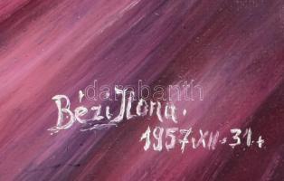 Bézi Ilona jelzéssel: Csendélet. Olaj, papír. 42x51 cm