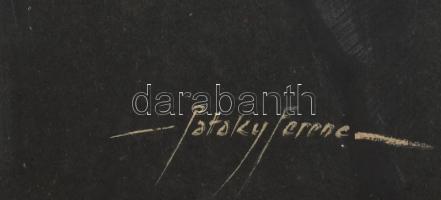 vitéz Pataky Ferenc (1897-?): Vacsorázók. Tempera, karton, jelzett, 41x51 cm