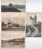 11 db RÉGI magyar képeslap vegyes minőségben: Budapest és Visegrád