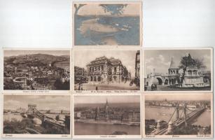 11 db RÉGI magyar képeslap vegyes minőségben: Budapest és Visegrád