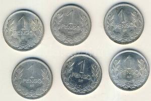 1926-1939. 1P Ag (6x) 3klf évszámmal T:2/3,3