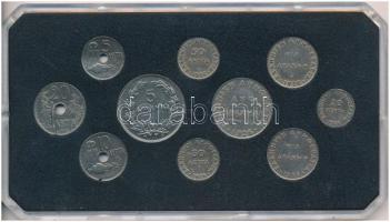 Görögország 1912-1930. 5l-5Dr (10xklf) forgalmi összeállítás műanyag tokban T:2-3 Greece 1912-1930. 5 Lepta - 5 Drachmai (10xdiff) coin set in plastic case C:XF-F