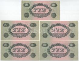 1944. 10P (5x) "A Vöröshadsereg Parancsnoksága", "CM 768580-768584" sorszámkövet...