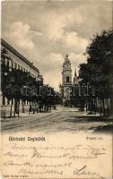 1905 Cegléd, Pesti út, templom. Sárik Gyula kiadása