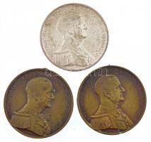 1939. "Magyar Kis Ezüst Vitézségi Érem" ezüstözött bronz kitüntetés fémjel és mellszalag n...