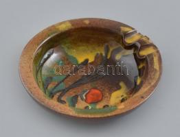 Sarkadi iparművész kerámia hamutál kézzel festett kerámia, jelzett hibátlan d:13cm