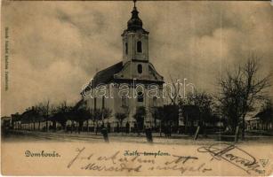 1901 Dombóvár, Katolikus templom. Bruck Sándor kiadása (EK)