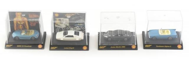 James Bond 4 darab játék autó eredeti dobozában 7 cm