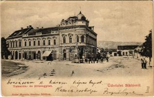 1903 Siklós, Takarék és Hitelegylet, Igert Alajos, Reif Miksa és Budimacz Antal üzlete. Feiler Mariska kiadása