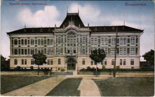 1912 Rimaszombat, Rimavská Sobota; Egyesült protestáns főgimnázium. Ifj. Rábely Miklós kiadása / grammar school (EK)