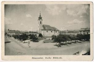 Rimaszombat, Rimavská Sobota; Horthy Miklós tér. Rabely József kiadása / square (b)