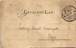 1899 (Vorläufer) Komárom, Komárno; Tiszti kaszinó, Sportkert, teniszpálya. Czike D. kiadása / office...