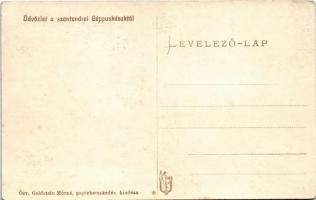 Üdvözlet a szentendrei géppuskásoktól. Özv. Goldstein Mórné kiadása / WWI Austro-Hungarian K.u.K. mi...