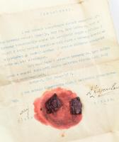 1919 Bp., Csütörtöki Lórum-társaság vicces igazolvány, sérült viaszpecséttel