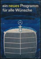 cca 1950-1960 Mercedes-Benz autókat ismertető német nyelvű, képes prospektus, kisebb szakadással