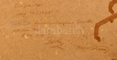 Jaksa István (1894-1982): Őszi szántás. Olaj, karton, jelzett. Hátoldalán autográf felirattal, faker...