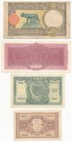 Olaszország 1943. 50L "Farkas" + 1944. 5L + 100L + 1951. 50L T:III kis szakadás, egy firka...