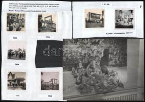 1936-1949 Budapesti Nemzetközi Vásár, 8 db fotó, többségük papírra ragasztva, 6x6 és 18x24 cm